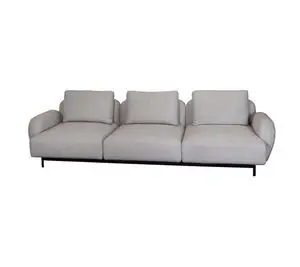 Cane-Line - Aura 3-pers. sofa m/lavt armlæn  Light brown, Cane-line Essence